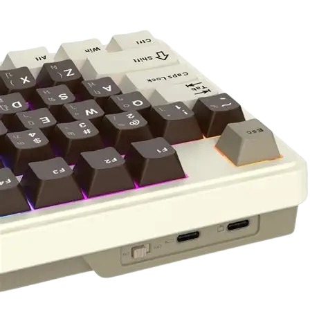Teclado Gamer Royal Kludge RK N99 Mocha Grey Beige Switch 4