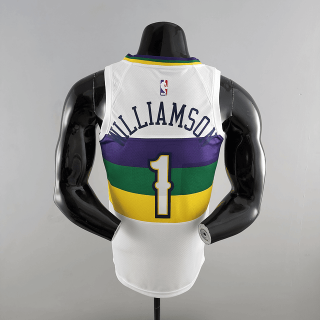 New Orleans Pelicans Zion Williamson #1 WHITE NOLA