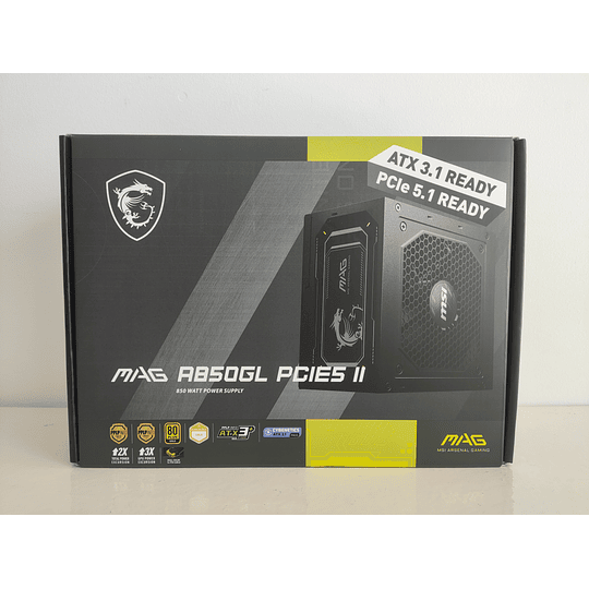 Fonte MSI MAG A850GL 850W ATX 3.1 PCIe 5.1