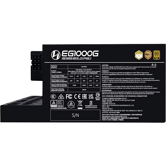 Fonte Lian Li EDGE Gold 1000W ATX 3.1 Modular Black