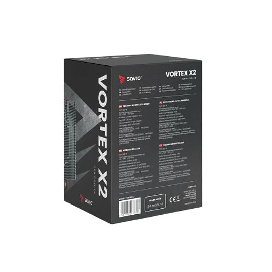 Cooler CPU Savio VORTEX X2 BLACK 120mm 180W Multisocket