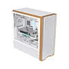 Caixa Lian Li LANCOOL 217 Wood Branco ATX