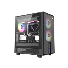 Caixa XYZ ATOM BLACK 3 VENT ARGB Micro-ATX