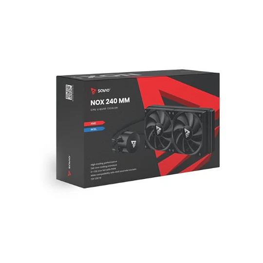 Watercooler Savio NOX 240mm Preta AIO (3x120mm PWM)