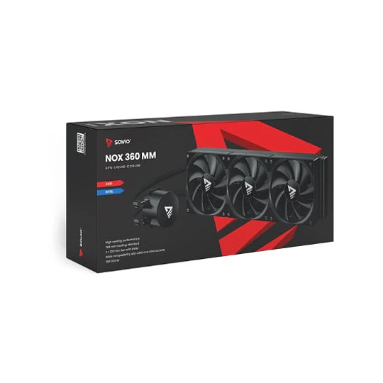 Watercooler Savio NOX 360mm Preta AIO (3x120mm PWM)