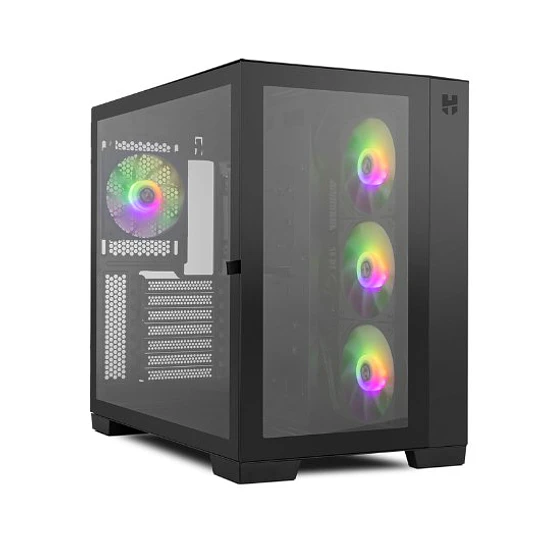 Caixa NOX Hummer Astra Midi Tower ATX Preta Vidro Temperado