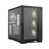 Caixa NOX Hummer Astra Midi Tower ATX Preta Vidro Temperado