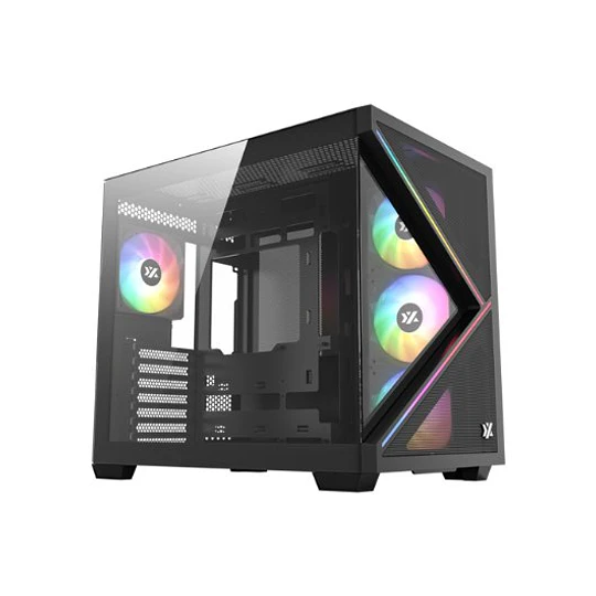 Caixa XYZ Qubex Midi Tower ATX Preta ARGB