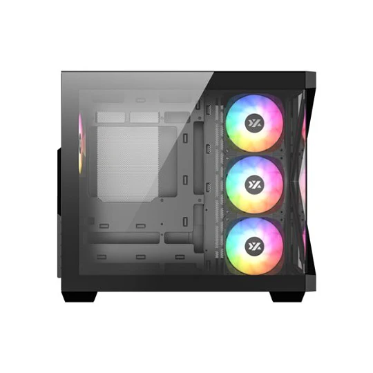Caixa XYZ Qubex Midi Tower ATX Preta ARGB