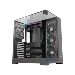 Caixa XYZ Tesseract ARGB Midi Tower ATX Preta