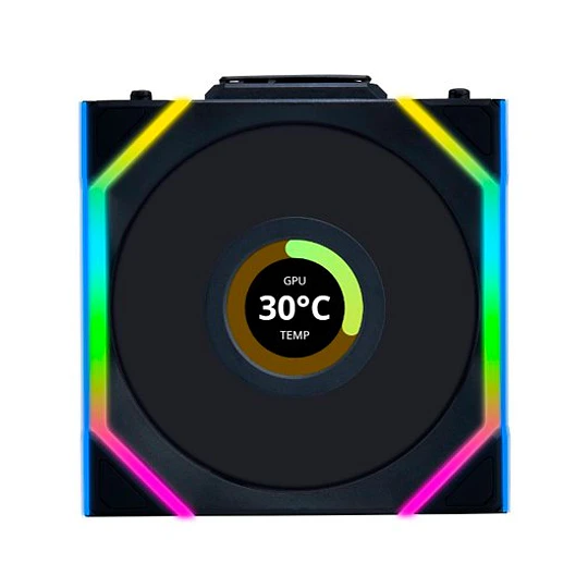 Ventoinha Lian Li UNI FAN SL120 LCD Wireless Preta 120mm Pack 3