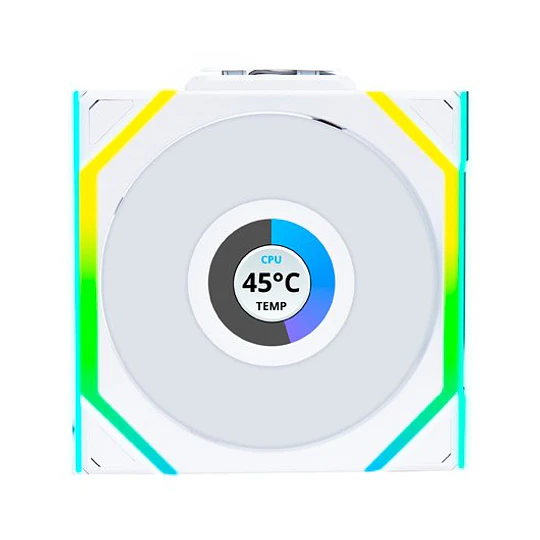 Ventoinha Lian Li UNI FAN SL120 LCD Wireless Branca 120mm Pack 3