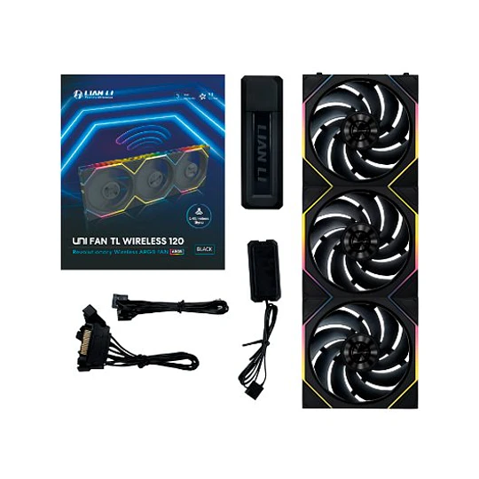 Ventoinha Lian Li UNI FAN TL120 Wireless Preta 120mm Pack 3