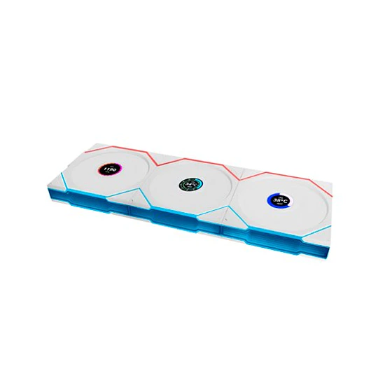 Ventoinha Lian Li UNI FAN TL120 LCD Wireless Branca 120mm Pack 3