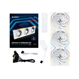 Ventoinha Lian Li UNI FAN TL120 Wireless Branca 120mm Pack 3