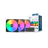 Ventoinha Montech GF120 ARGB PWM 120mm Preta 1600RPM Pack 3