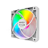 Ventoinha Montech GF120 ARGB PWM 120mm 1600RPM Branco Pack 3