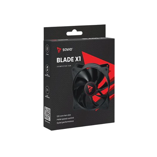 Ventoinha Savio BLADE X1 120mm 1800RPM 32dBA 4 Pines