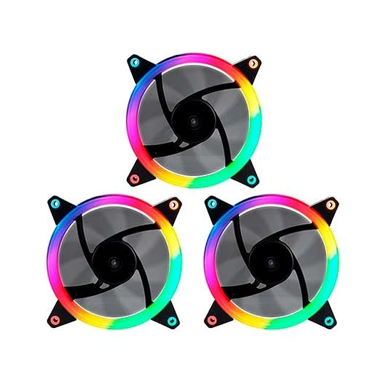 Ventoinha UNYKACH 120mm Ring LED ARGB 3 Pack