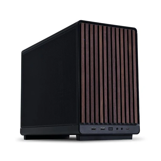 Caixa Lian Li DAN A3 Wood Black Painel Frontal Madeira Micro-ATX