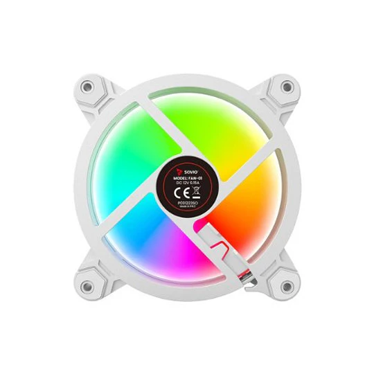 Ventoinha SAVIO FAN-01 WHITE 120mm ARGB 12V