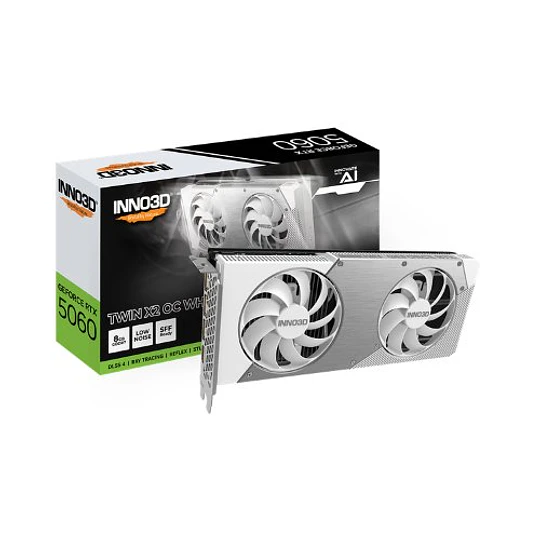 Placa Gráfica Inno3d RTX 5060 Twin X2 OC 8GB White