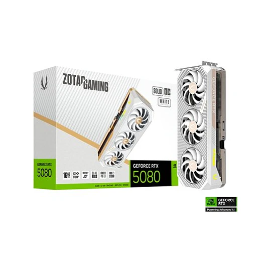 Placa Gráfica Zotac RTX 5080 Solid OC White 16GB
