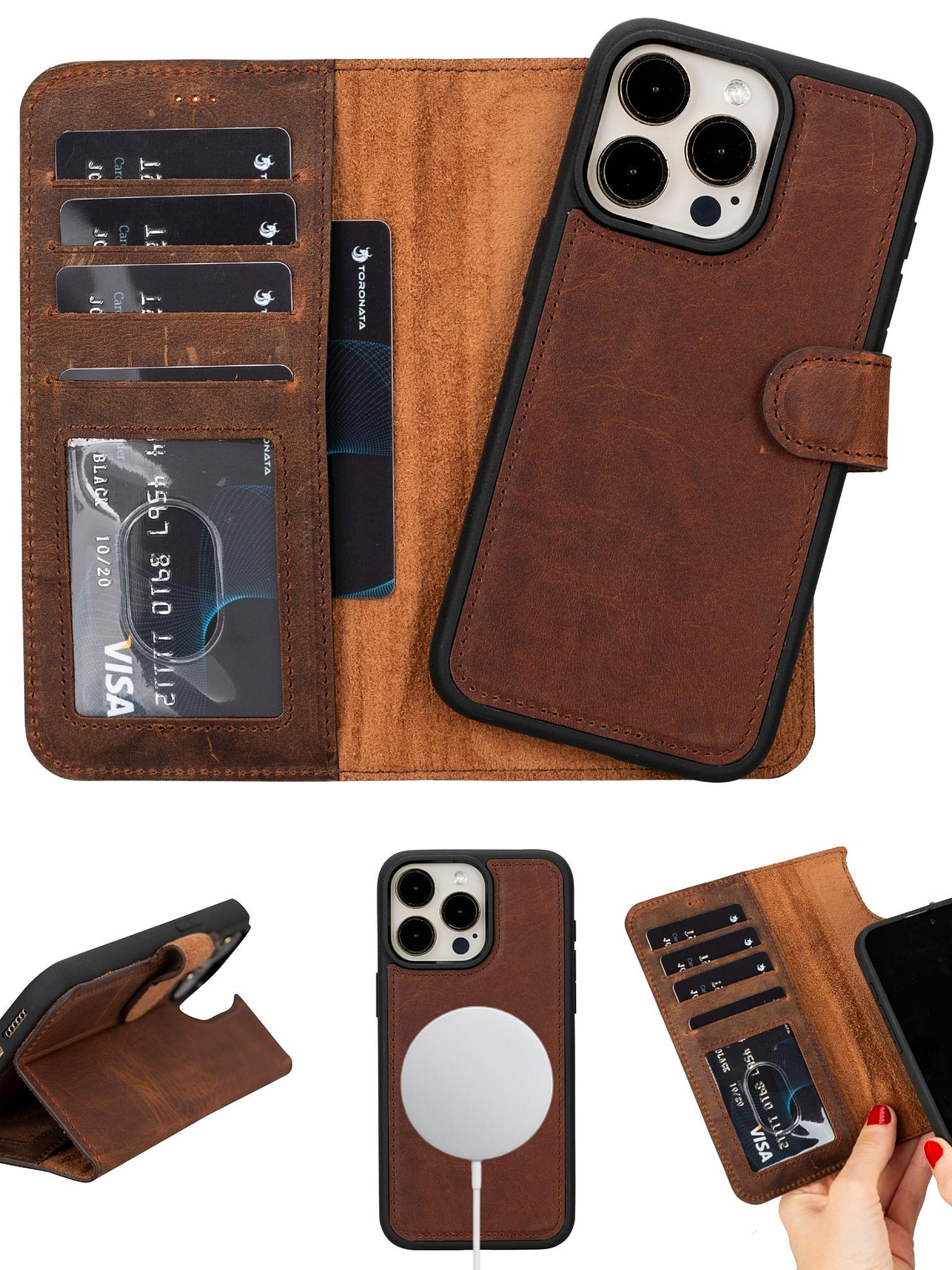 Casper Leather iPhone 15 Series Wallet Case 5