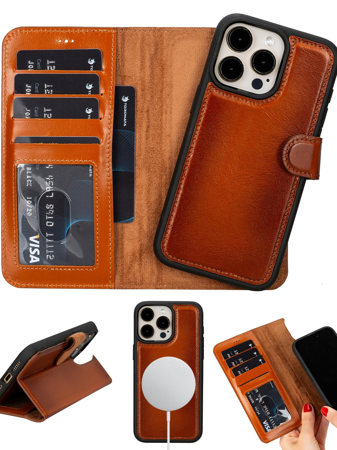 Casper Leather iPhone 15 Series Wallet Case 6