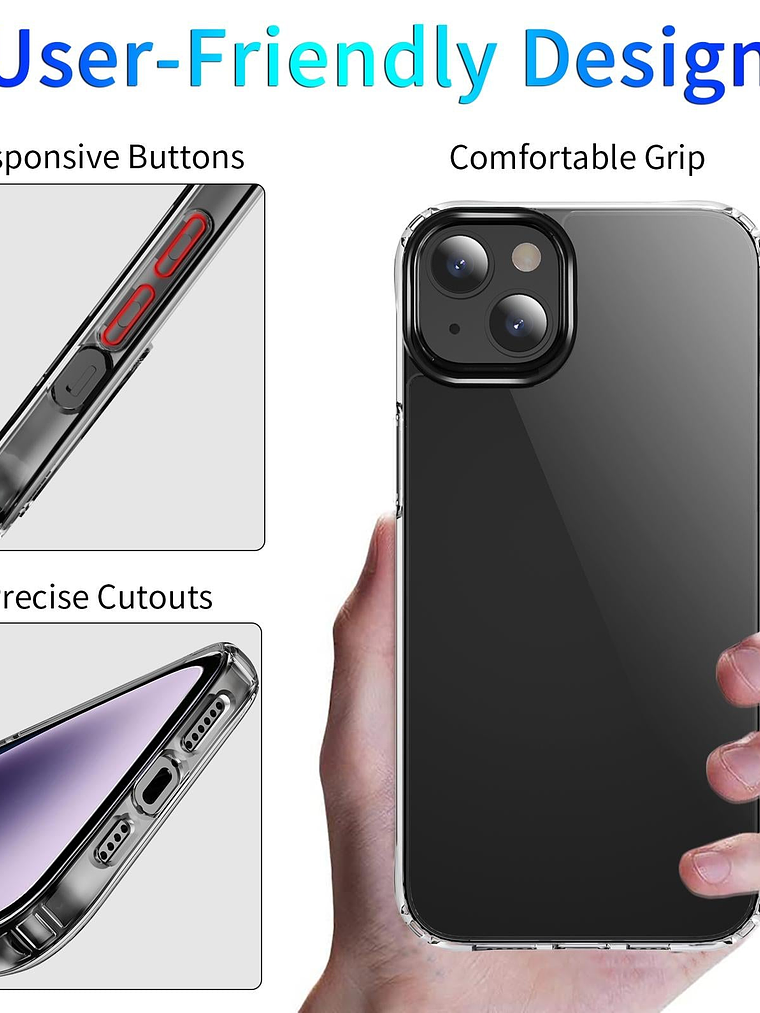 NNEIDS Acrylic Shockproof Phone Case For Iphone 15 5