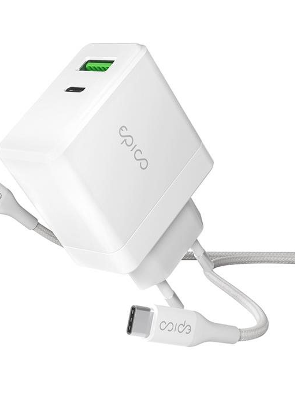 Epico 65W GaN + 2m USB-C to USB-C kábel, fehér (9915101100179) 1
