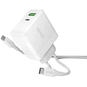 Epico 65W GaN + 2m USB-C to USB-C kábel, fehér (9915101100179)