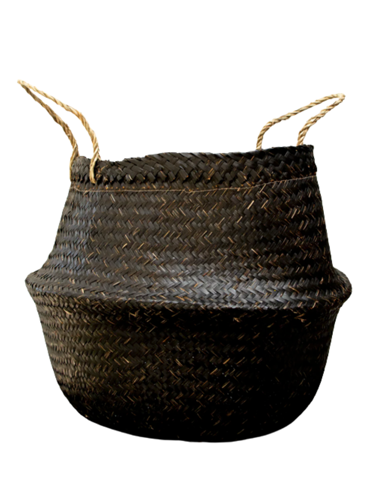 Maceta Canasto Negro XL Fibra Natural 2