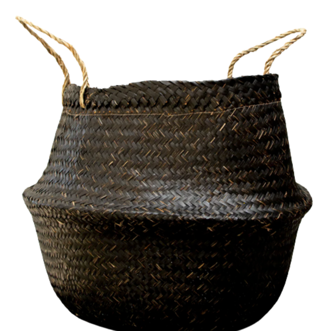 Maceta Canasto Negro XL Fibra Natural 2