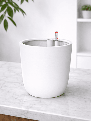 Macetero Autorregante Blanco L (28x27)