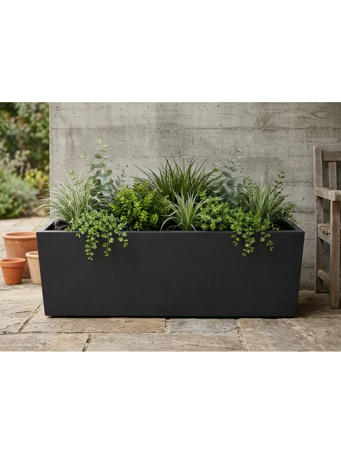 Jardinera Autorregante Grafito M (40x20x20) 1