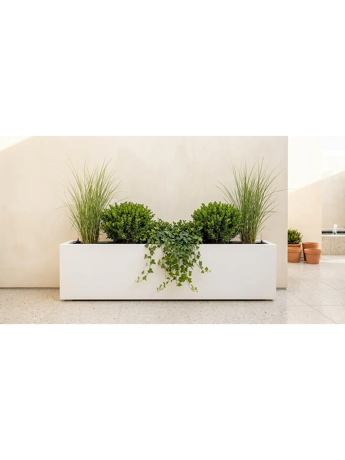 Jardinera Autorregante Blanca M (40x20x20) 1