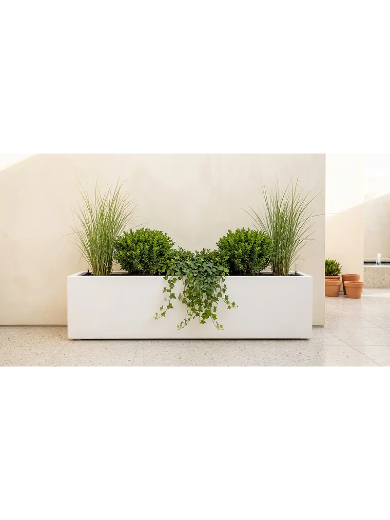 Jardinera Autorregante Blanca M (40x20x20) 1