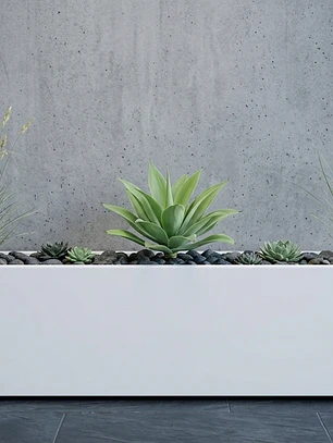 Jardinera Autorregante Blanca L (90x31x34)