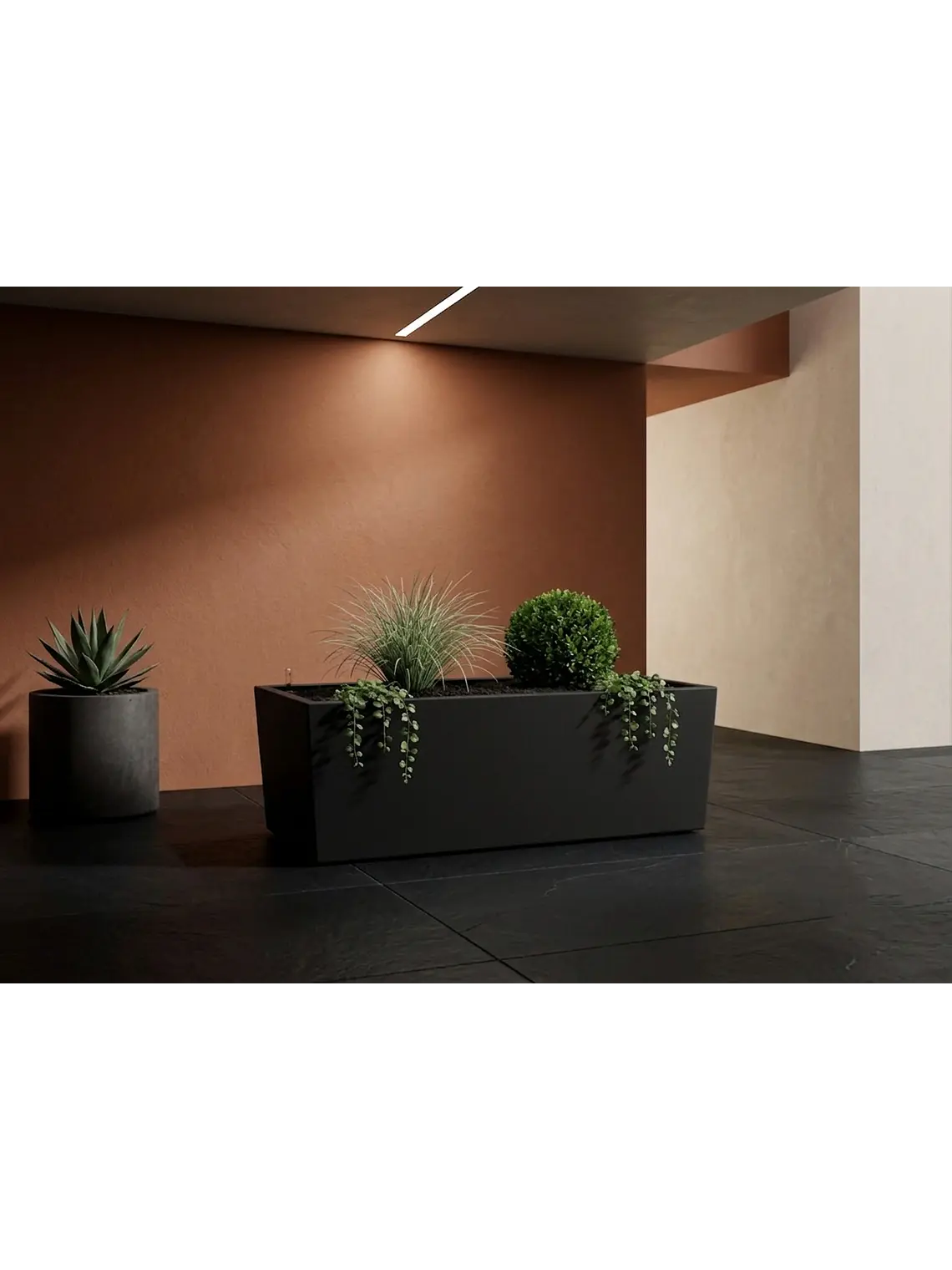Jardinera Autorregante Negra L (90x31x34) 1