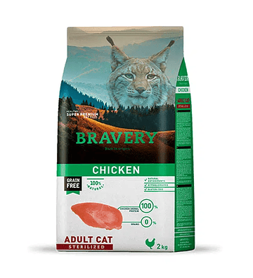 Bravery Gato Adulto Esterilizado Pollo 7kg 