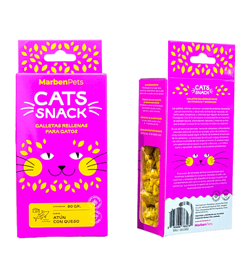 Cat Snack Galleta Rellena Atún con Queso 80gr