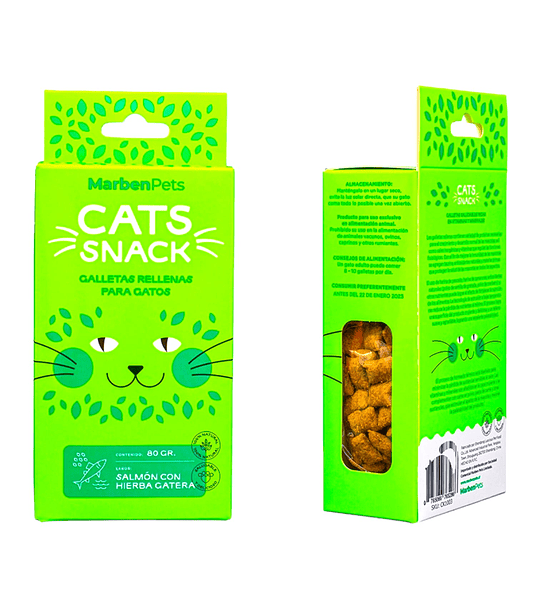 Cat Snack Galletas Rellenas Salmón con Hierba Gatera 80gr