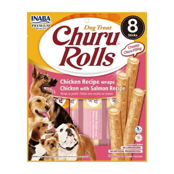 Churu Rolls Perro Pollo y Salmón 96gr 