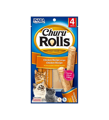 Churu Rolls Gato Pollo 4 Tubos 