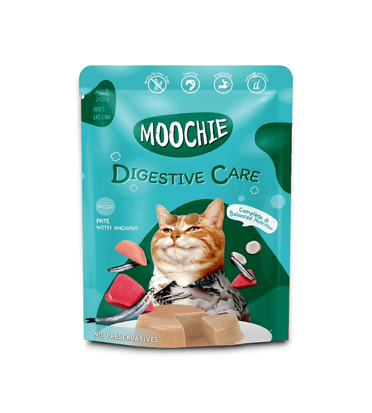 MOOCHIE Sobre Gato Anchoa 70gr Cuidado Digestivo