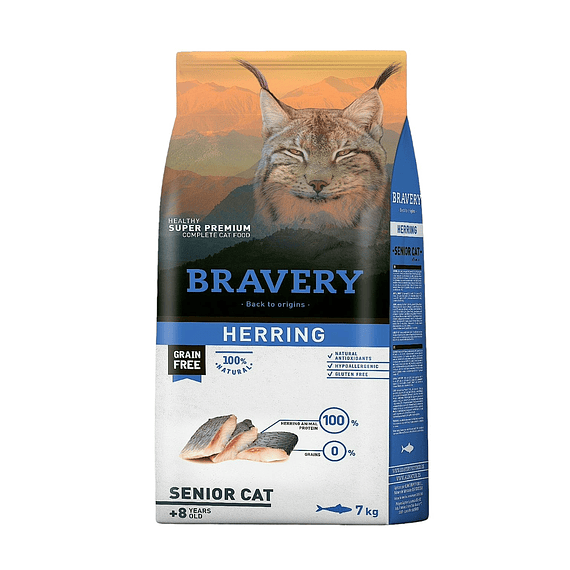 Bravery Gato Senior Arenque 7kg