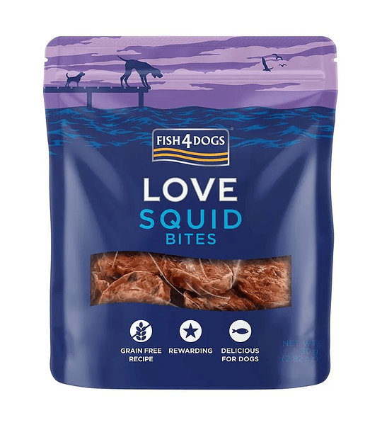 Fish4Dogs Love Squid Bites 80gr