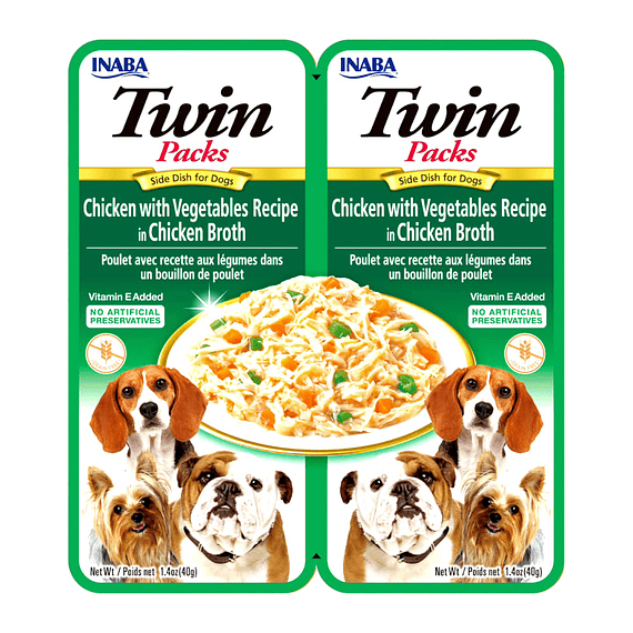 Churu Perro Twin Pack Pollo con Vegetales 80gr