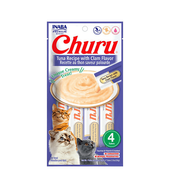 Churu Gato Atún Almeja 4 Tubos